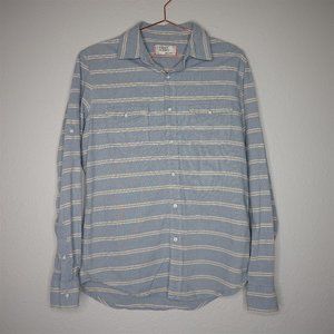 Free Planet Chambray and Cream Button Up Medium